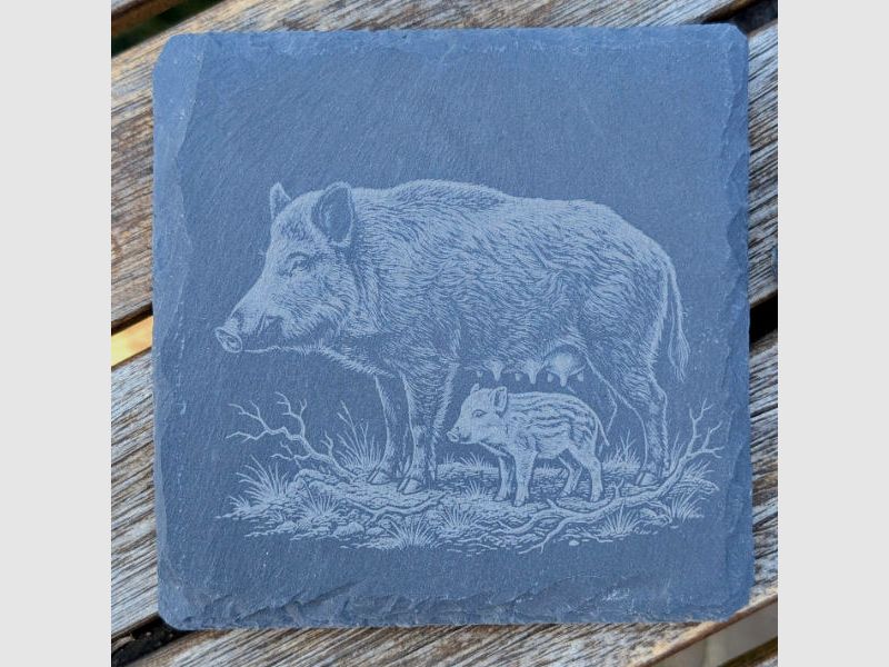 Hunting-themed slate coasters for hunters