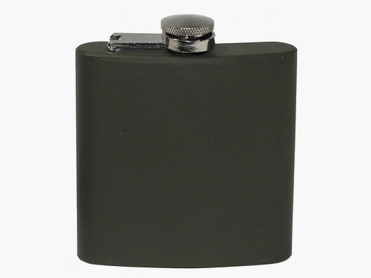 Flachmann Edelstahl, oliv - 170ml