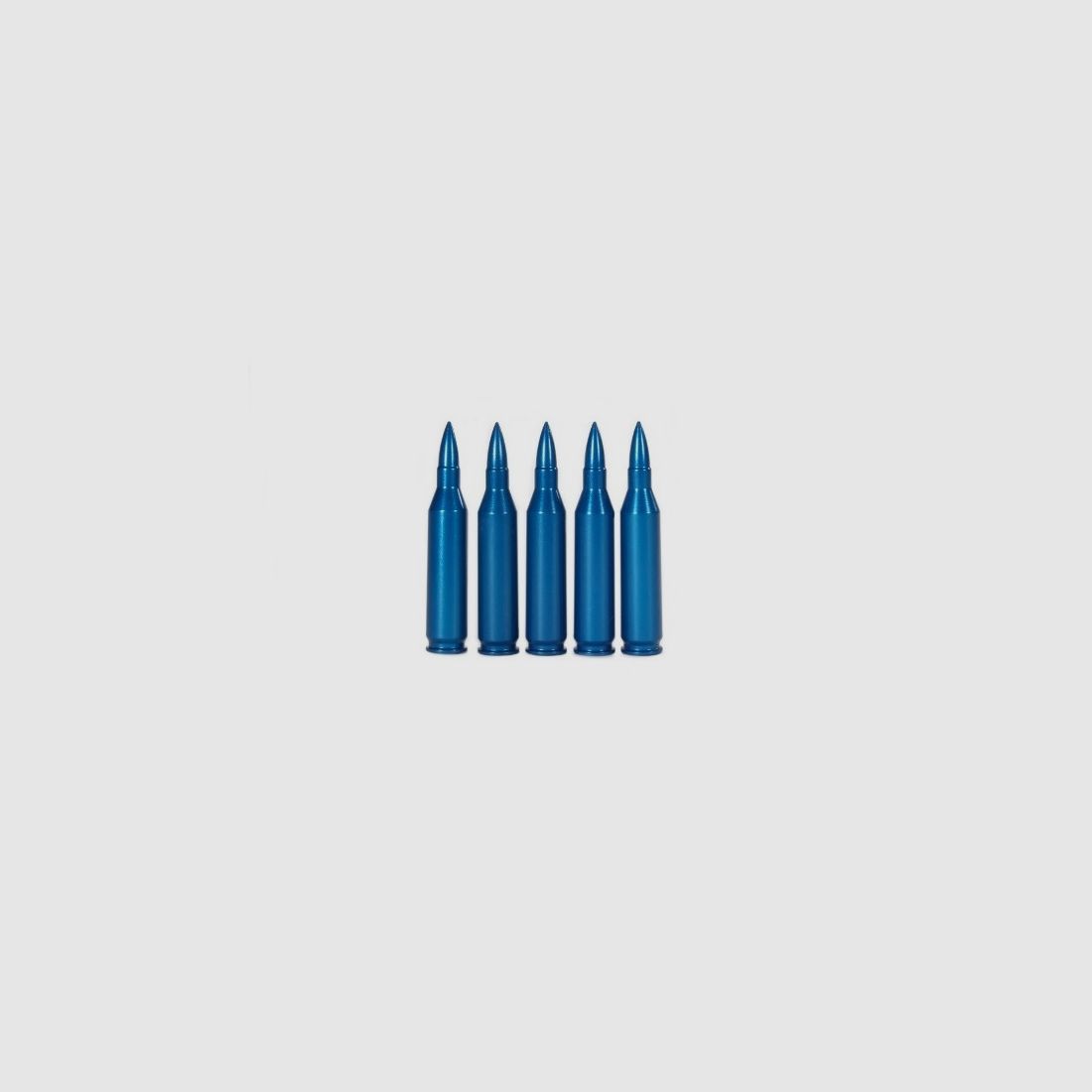 5 Blank Cartridges 243Win blue