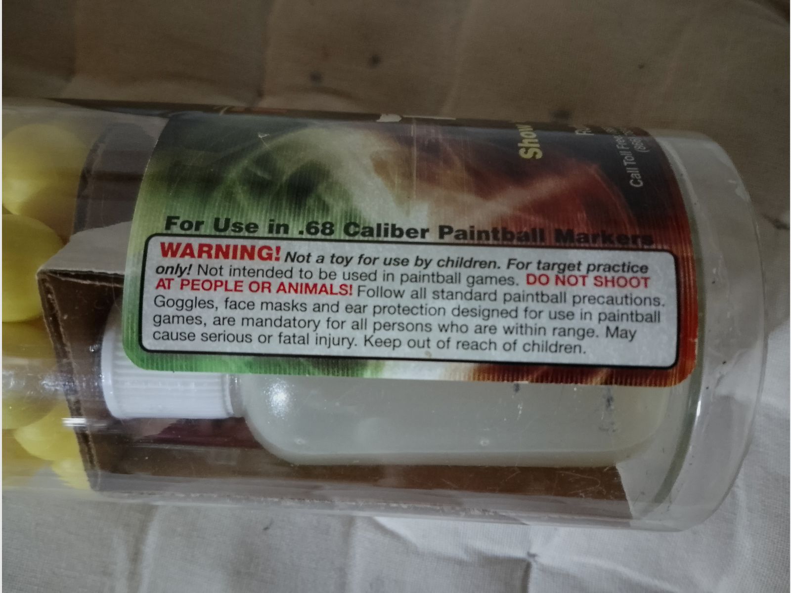 200 Rufus Dawg Target Balls .68 Hdr68 Paintballs T-Balls vergelijkbaar met Rubberballs nieuw geel zeldzaam