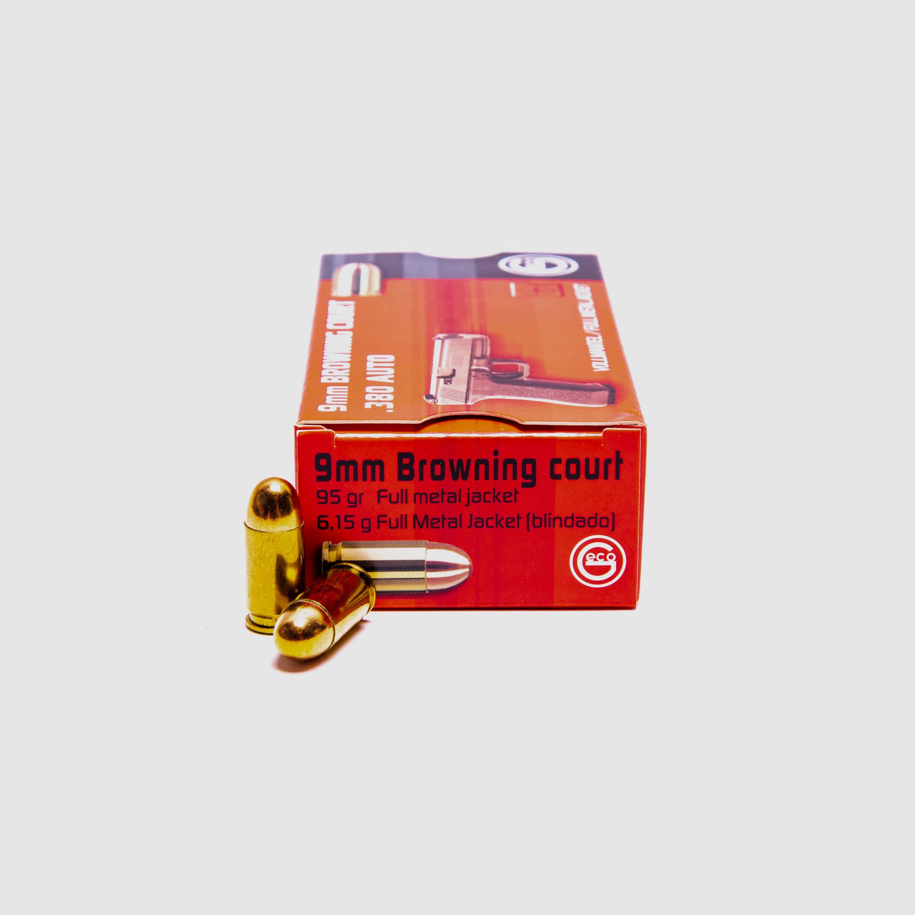 Cartouches de pistolet GECO 9 mm court FMJ