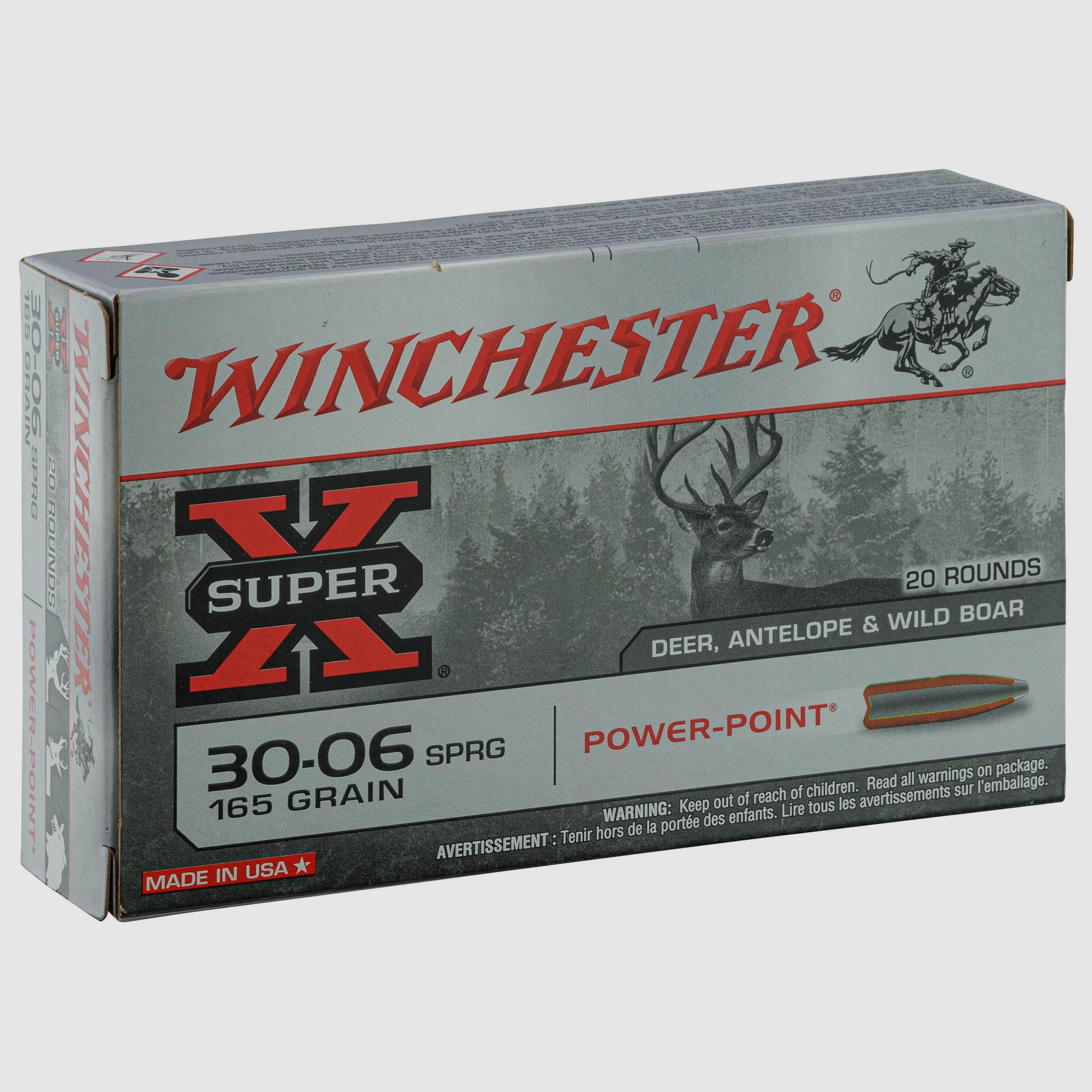 Cartucce da Caccia Winchester Power Point Calibro 30.06, immagine 6 di 8
