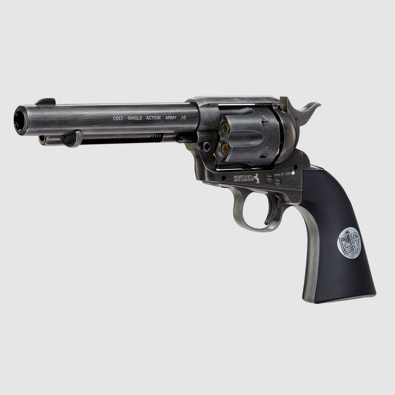 CO2 Revolver Colt Single Action Army SAA Double Aces Duel Set Antik Finish Kaliber 4,5 mm BB (P18)