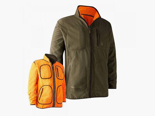 Gamekeeper Bonded Fleecejacke Herren, wendbar (Orange)