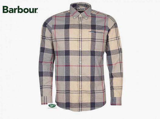 BARBOUR Camicia GLENDALE uomo tartan beige