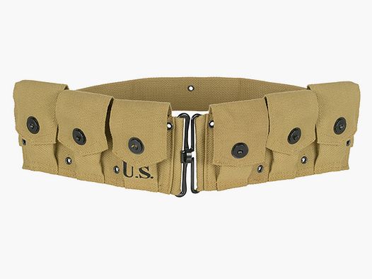 US WW2 M1 Garand Rifle 6-pouches Cartridge Belt [8FIELDS]
