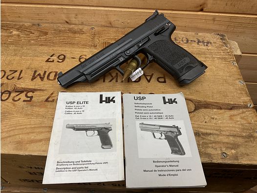 SLP Heckler & Koch USP ELITE, Kal. 9mm x19 mit Papiere, sehr guter Zustand!!!