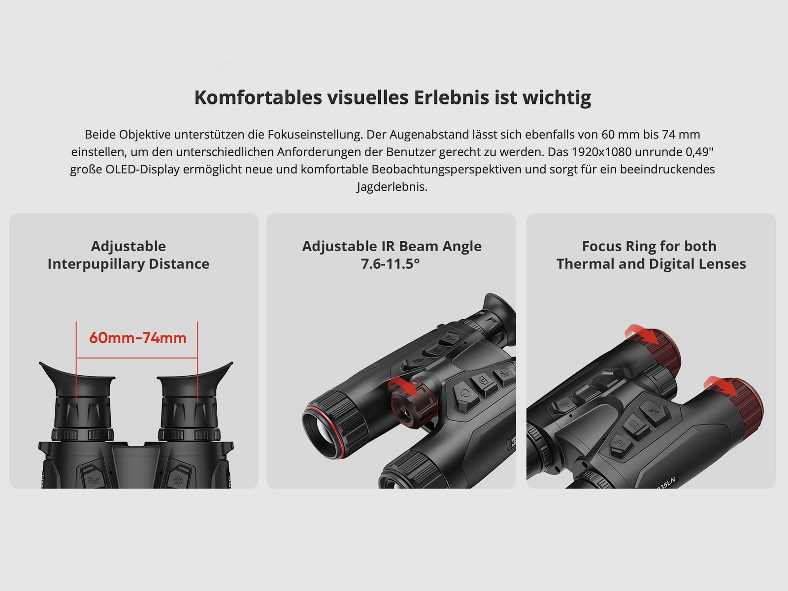 Hikmicro Binocular Habrok HQ35LN thermal imaging/night vision/digital camera 940Nm 2560 x 1440