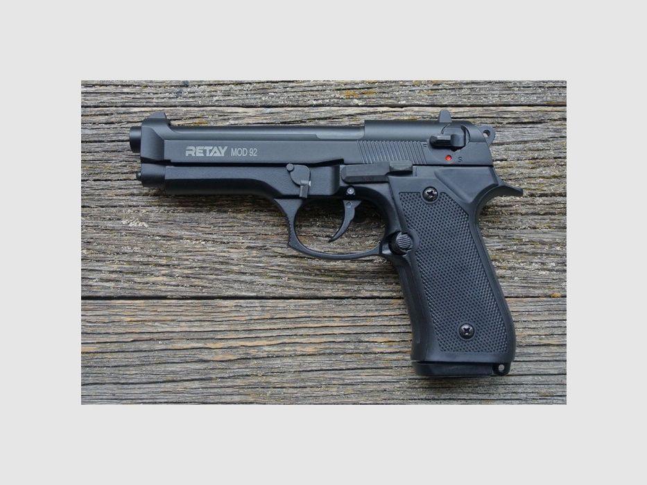 RETAY MOD92 9 mm P.A.K. – réplica Beretta 92F / M9 – pistola de fogueo – envío a toda la UE, imagen 1 de 8
