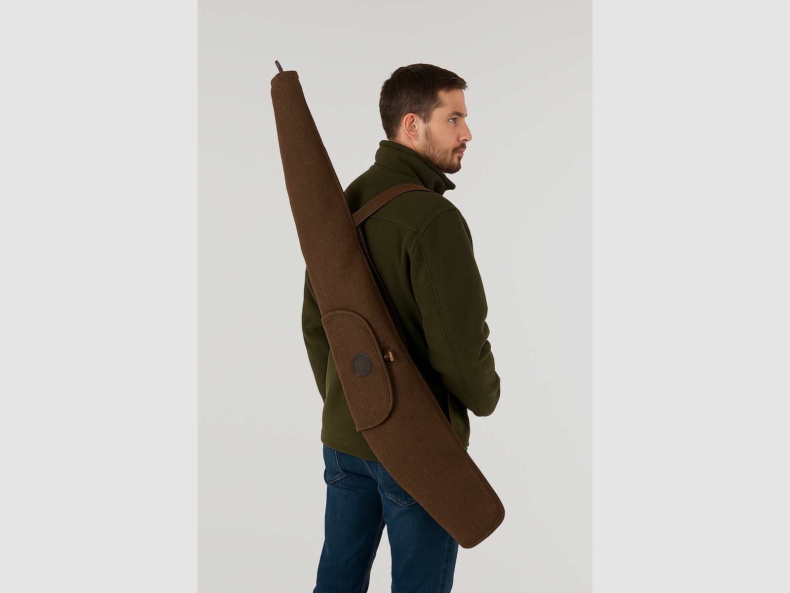 Waidmann Loden fourreau de fusil imperméable pliable marron, image 1 sur 8