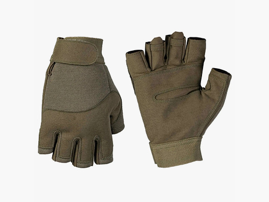Mil-Tec Mil-Tec Handschuhe Halbfinger Army Fingerlinge - Oliv / M Herren