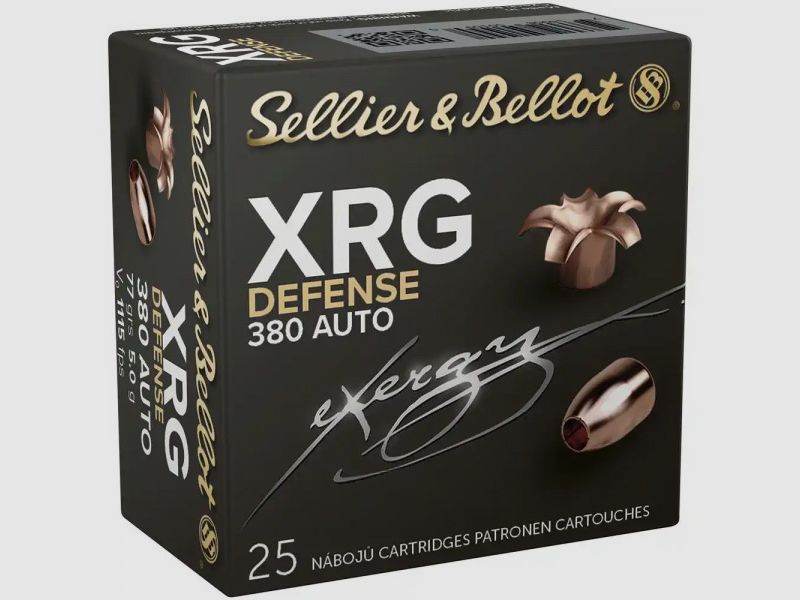 SELLIER & BELLOT XRG - DEFENSE - 9MM KURZ / .380 AUTO - 77 GRS. - 25 STÜCK