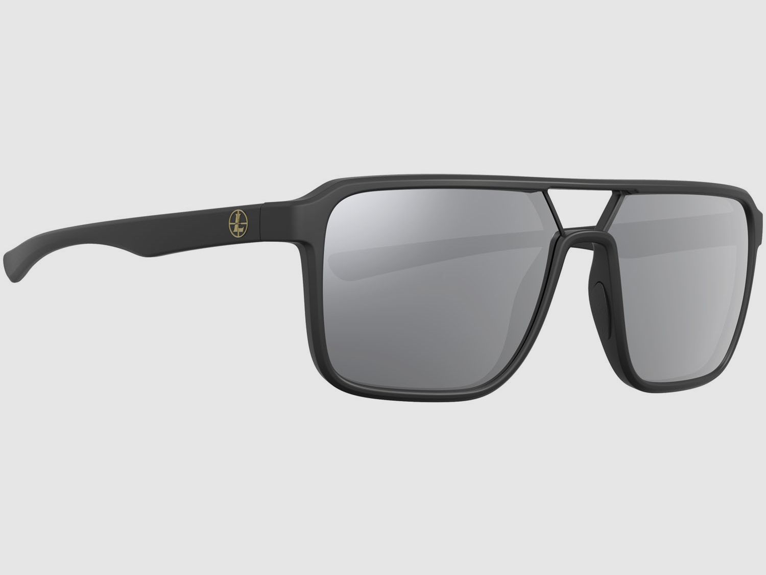 LEUPOLD BRIDGER Brille – schwarze Fassung / hellgraue Gläser glänzend