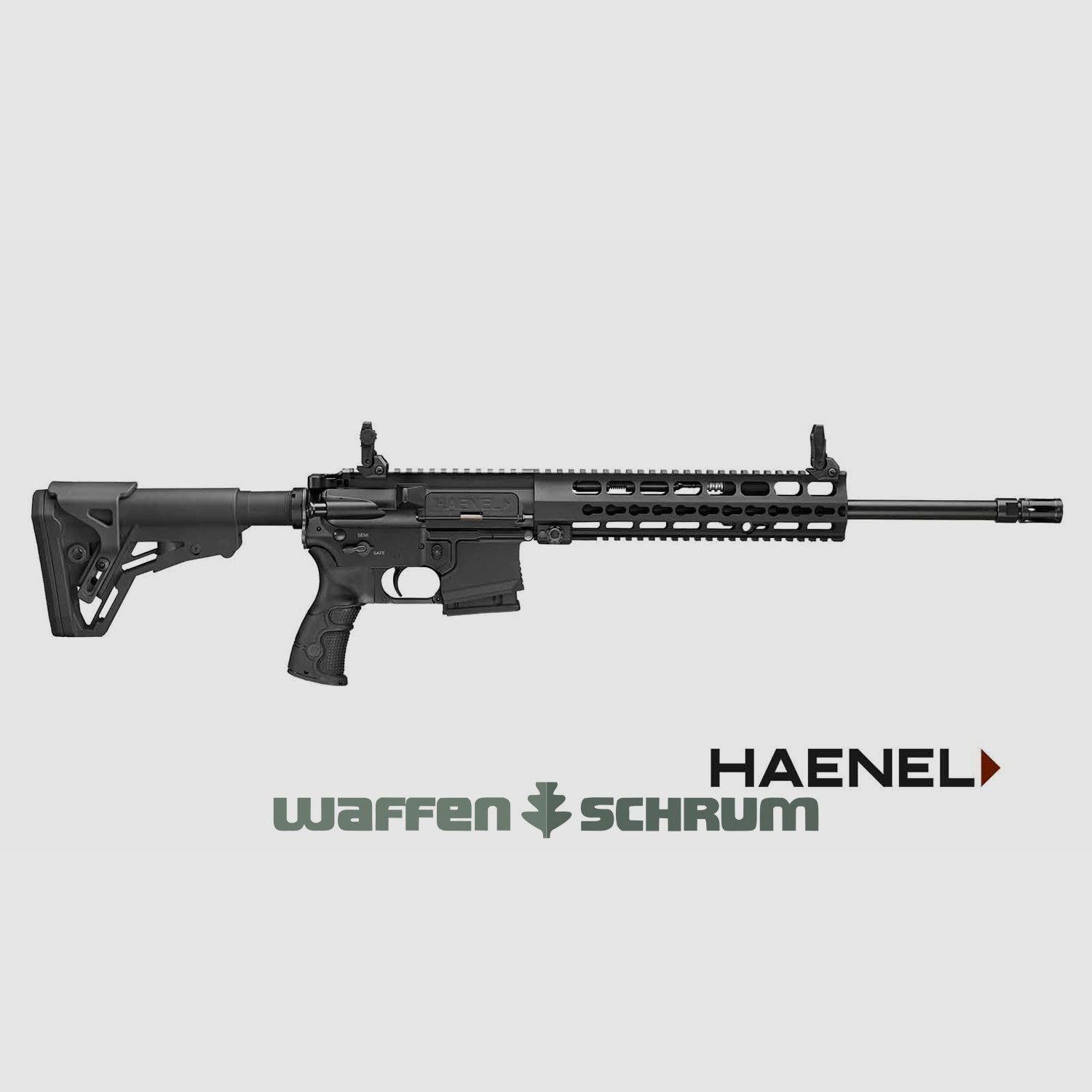 Haenel CR 223 schwarz / Langer Handschutz / Matchabzug