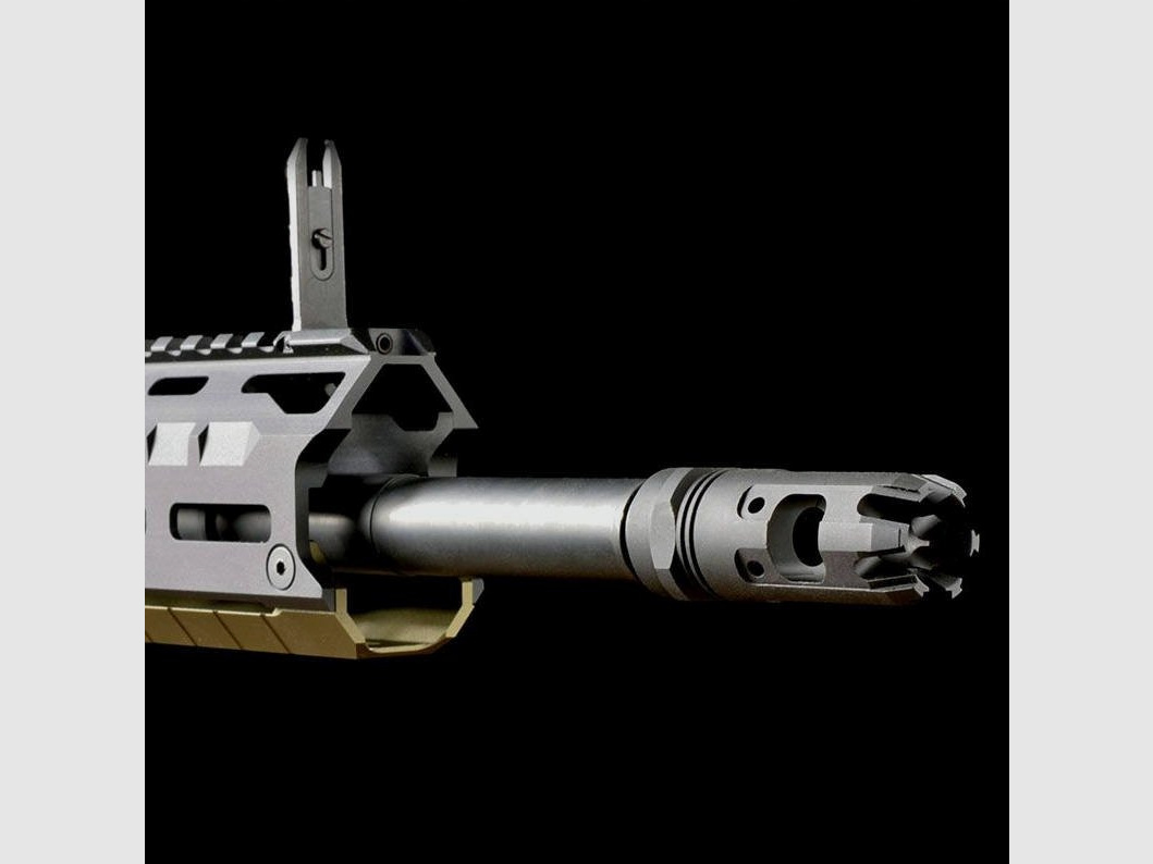 Strike Industries MK9 1/2x28 Hybrid Mündungsbremse Kompensator Mündungsfeuerdämpfer AR15-9 9 mm PCC