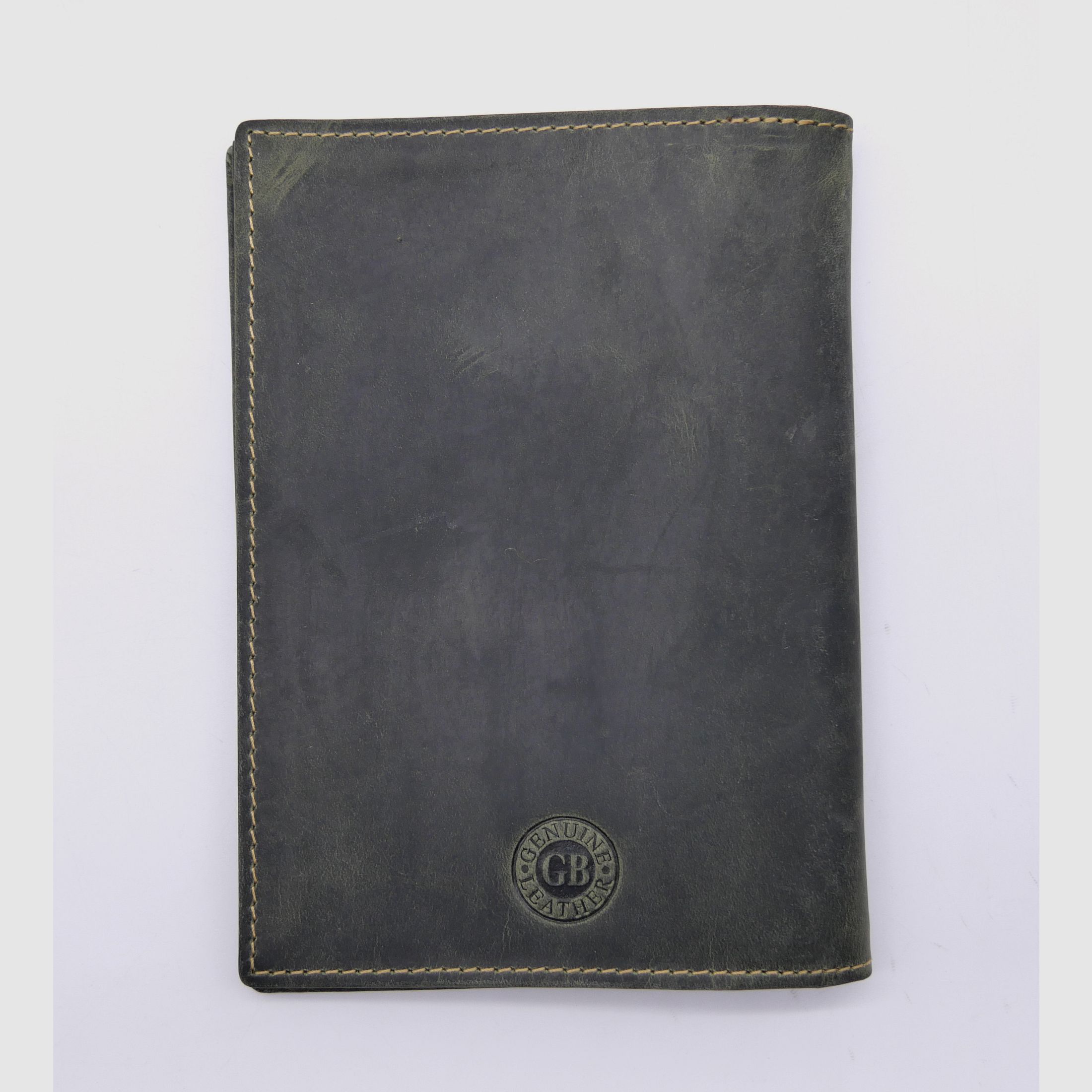 Greenburry leather hunting license folder ID folder case wild boar olive 328B-wildboar-30