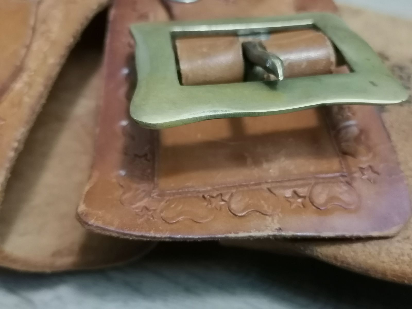 Western Revolver Gürtel Echt Leder