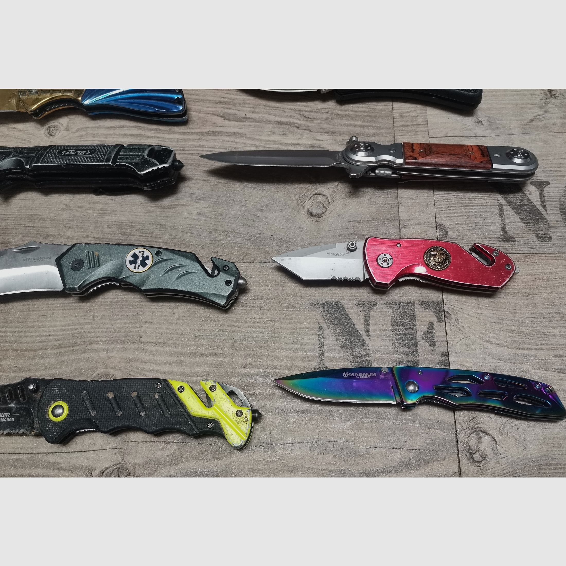 Messer Konvolut Böker Haller Walther Herbertz etc.  Einhandmesser Dolch Springmesser
