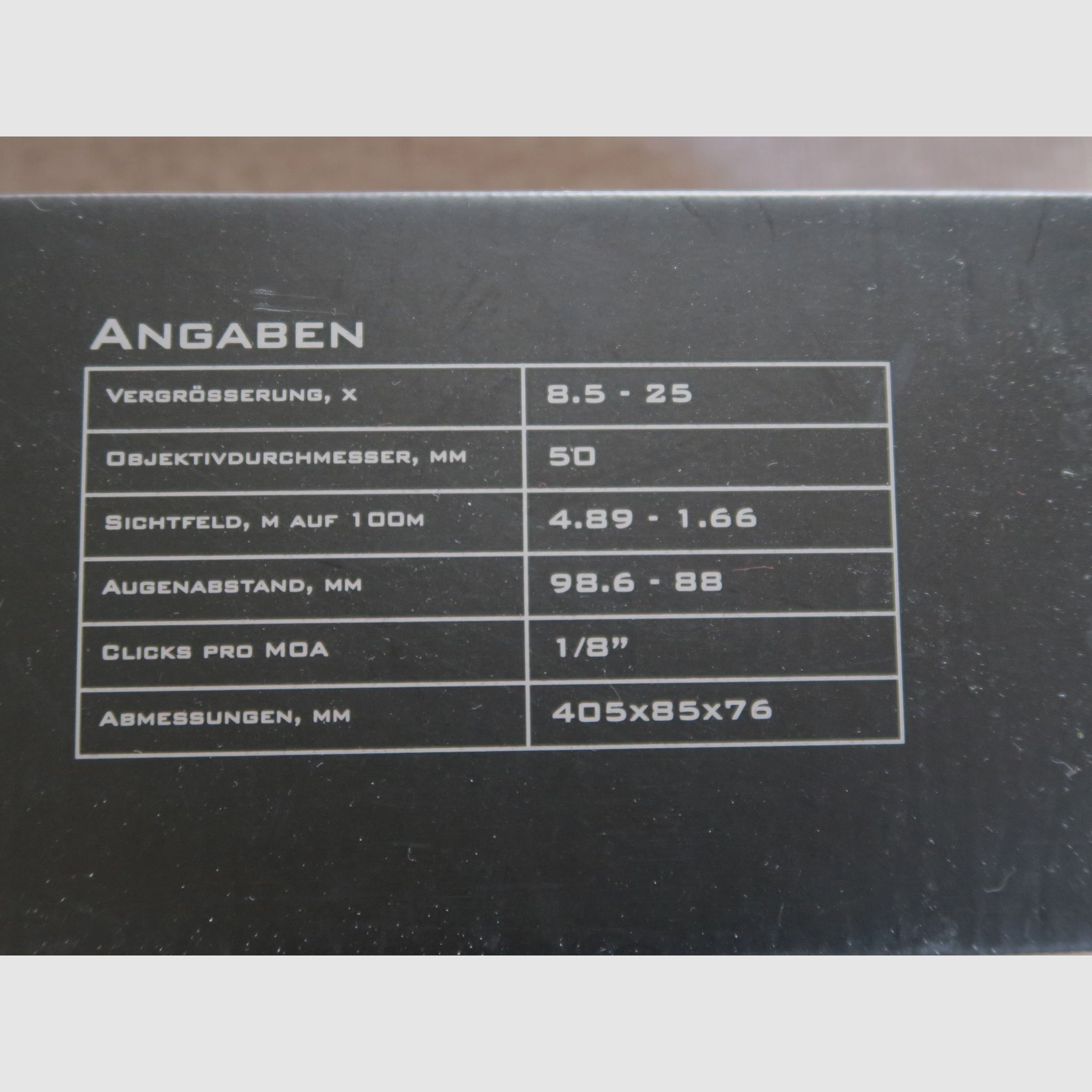 Zielfernrohr FALKE 8,5-25x50 mildot