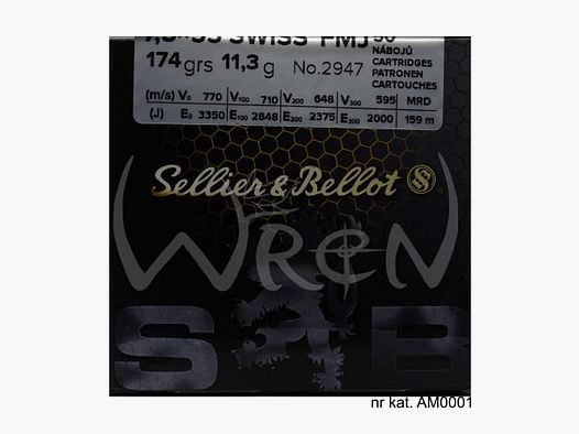 SELLIER&BELLOT 7,5x55 FMJ 174 gr/11,30 g (paquete de 50 unidades)