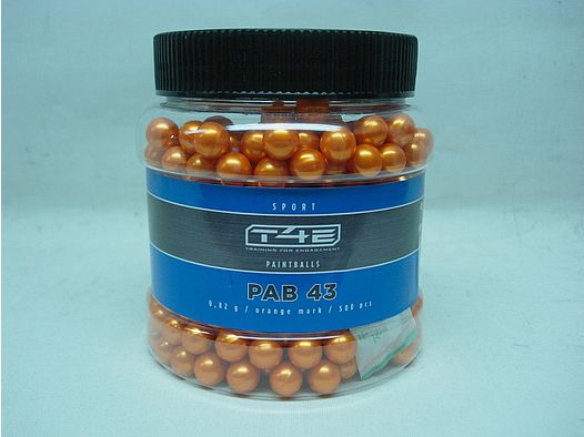 T4E .43 Farbmarkierungskugeln - 0,82g/500stk/orange