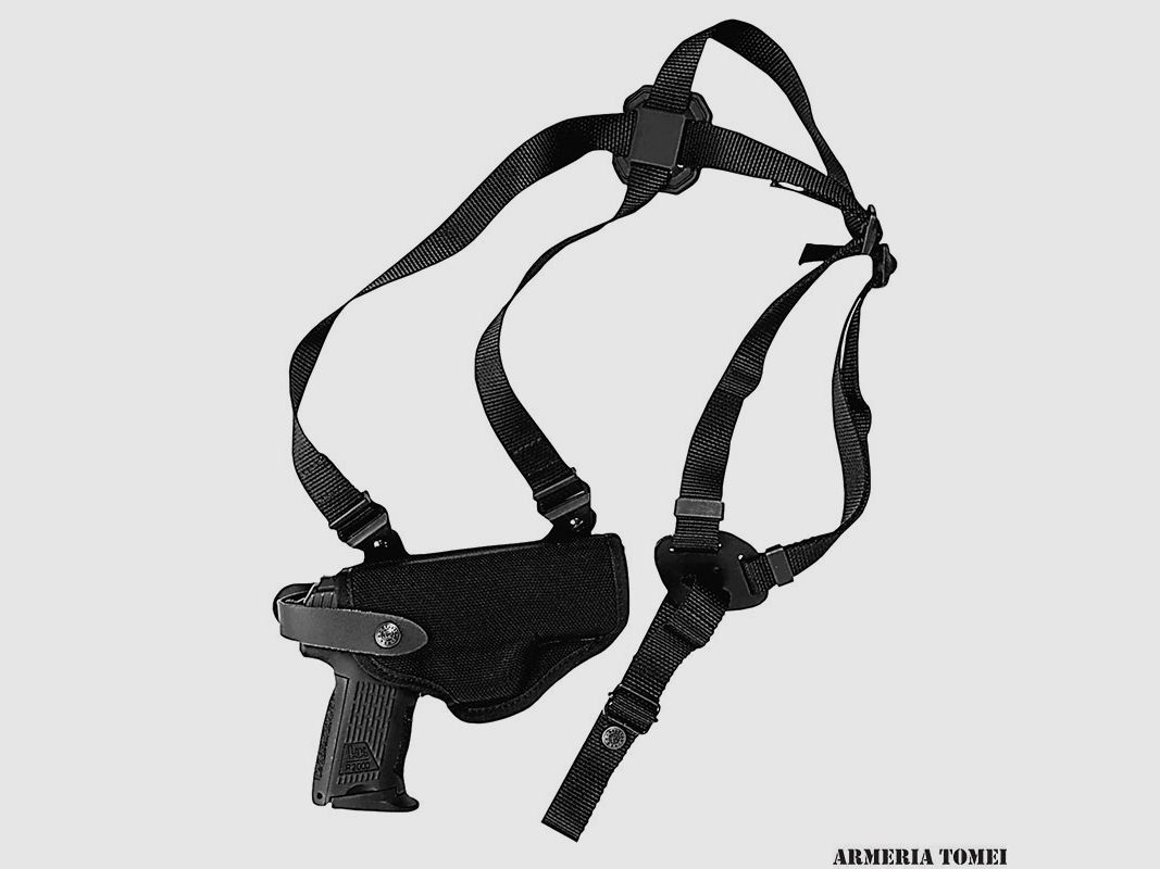 VEGA HOLSTER – CORDURA HORIZONTALE ONDERARM EN ZIJHOLSTER VOOR LARGE AUTO GLOCK 17/22