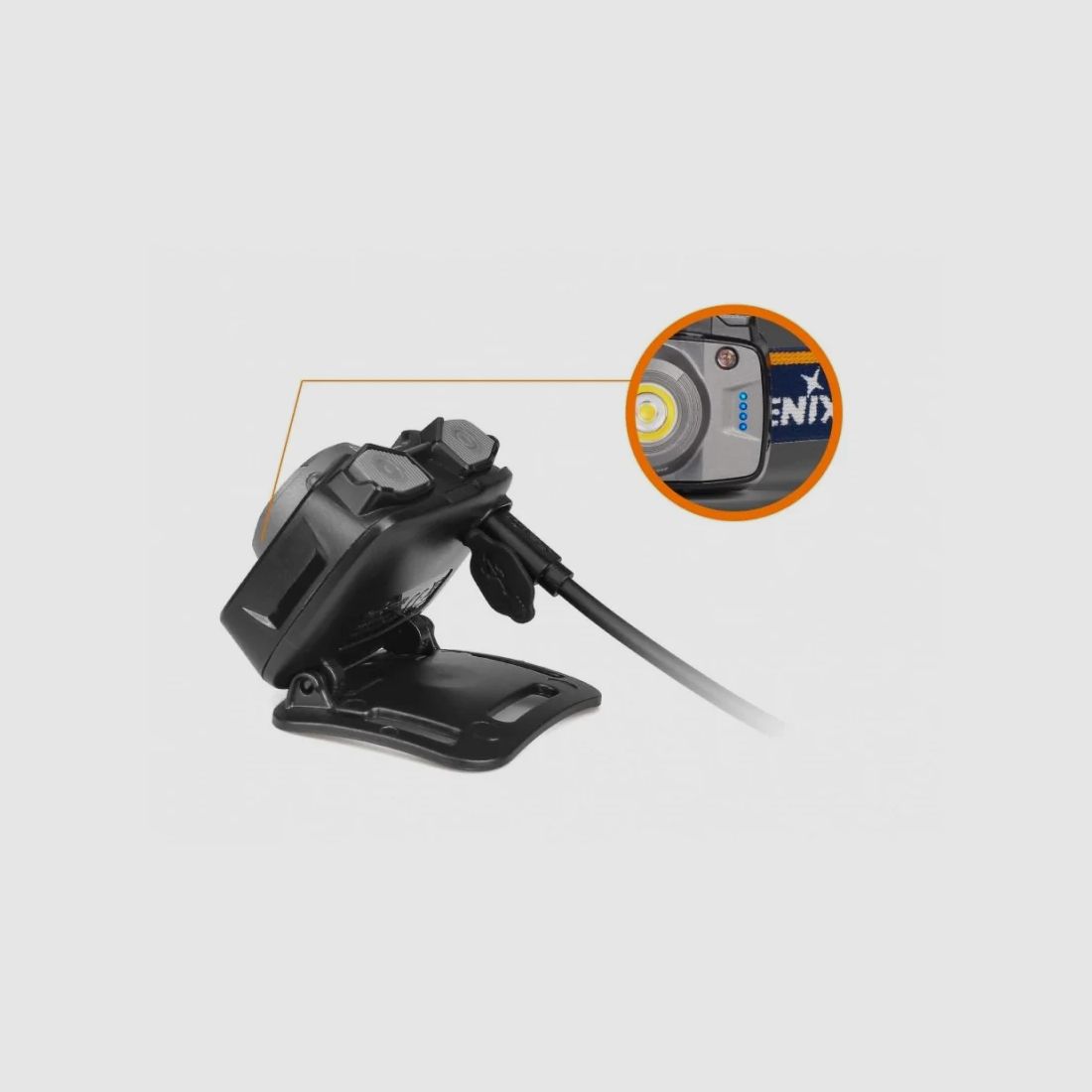 Fenix HL32R linterna frontal azul, imagen 3 de 4