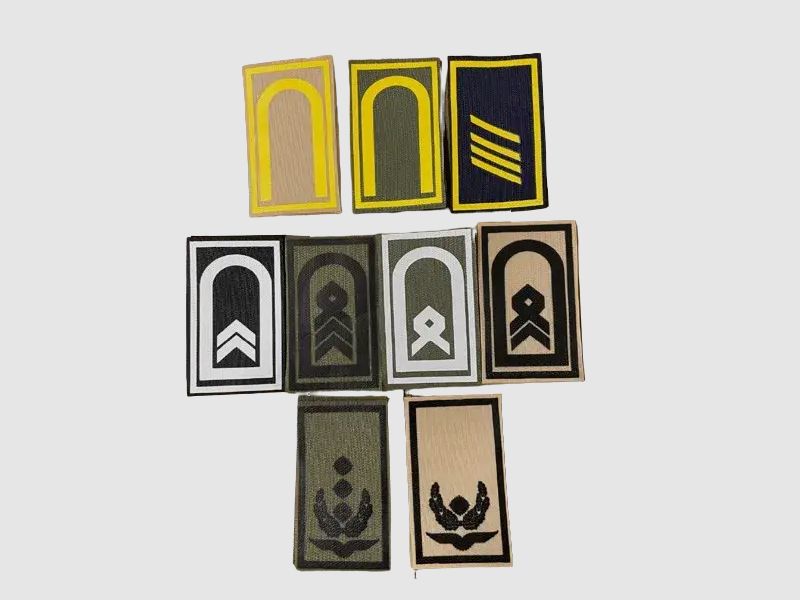 NfD NfD Bundeswehr Rangabzeichen bedruckt Heer Klett für KBS SK - Beige / Schwarz / Obergefreiter