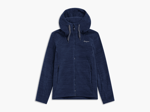 Bergans Hareid Fleece Hood Jacket Women Navy Blue XS