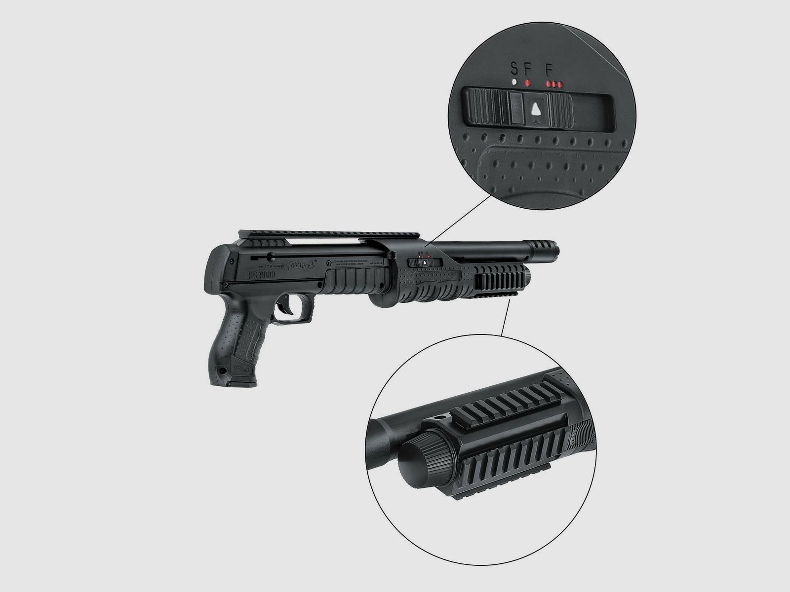 SET Walther SG 9000 - 4,5 mm Stahl BB Co2 Gewehr (P18)