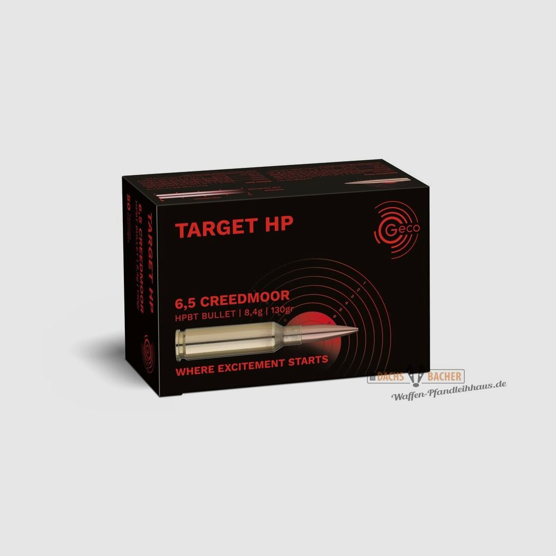 GECO 6,5 Creedmoor TARGET HP 8,4g/130gr 50 colpi