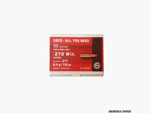 PALLE DA RICARICA – GECO – EXPRESS .270 WIN (.277) 8,4g/130gr (50pz)