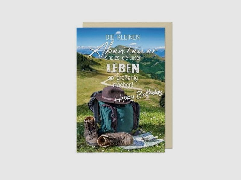 MICHEL-VERLAG Geburtstagsgrußkarte Wanderer
