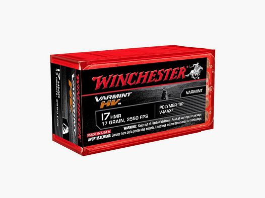 MUNIZIONE 17HMR VARMINT HV 17GR V-MAX X50
