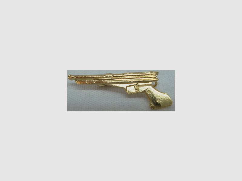 Abzeichen Pistole gold -