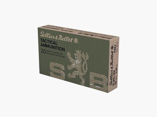 S&B Munición de Rifle 5,45 x 39 mm 3,90g Full Metal Jacket