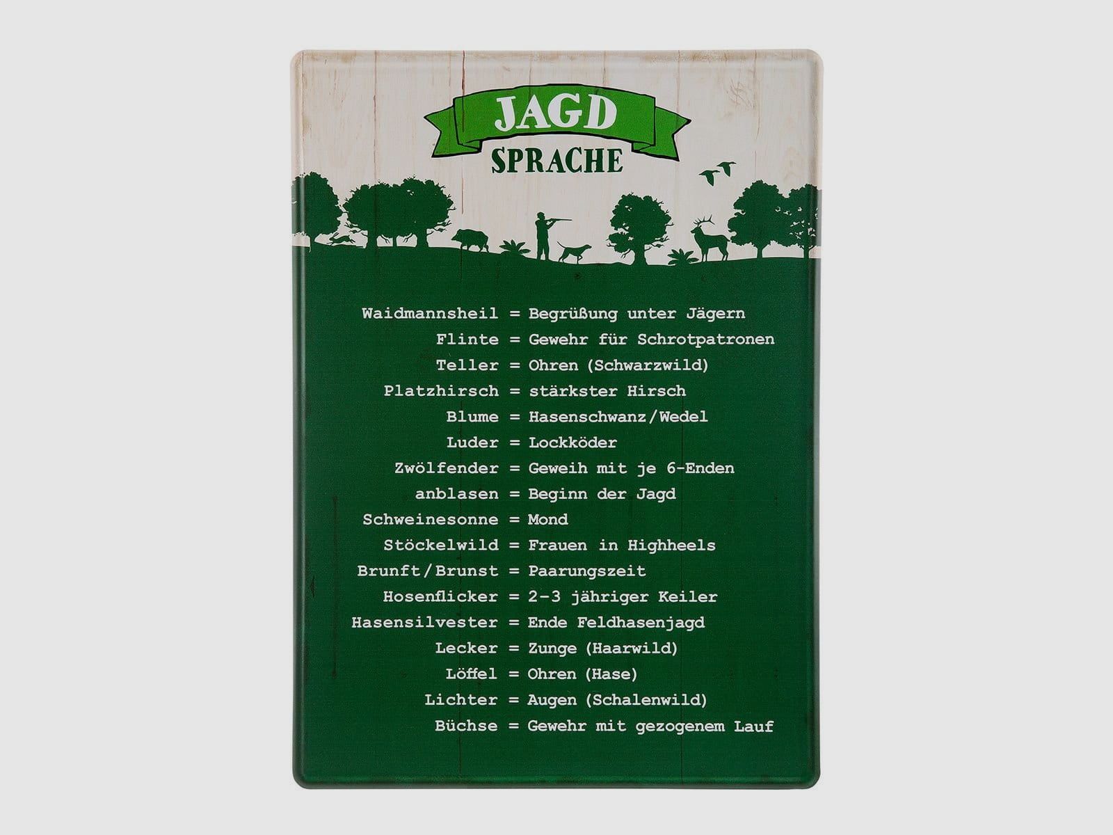 Gilde Metall Schild Weisheit Jagdsprache