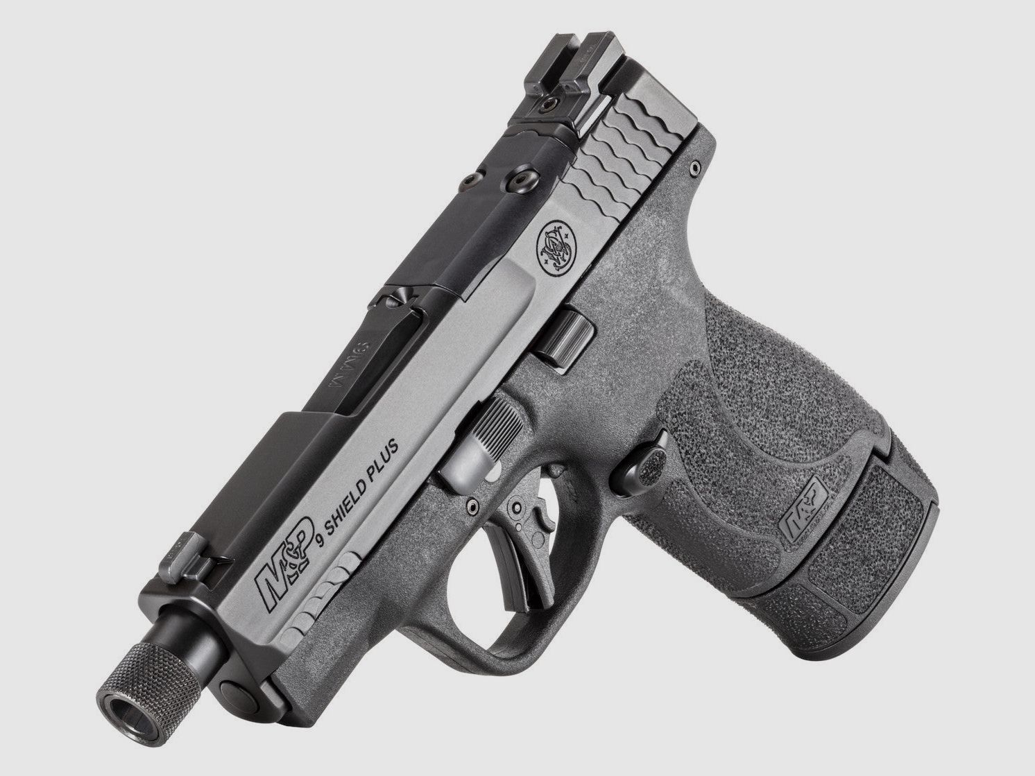 PISTOLE SMITH & WESSON M&P9 SHIELD PLUS 3,7" GEWINDETER LAUF, Bild 3 von 7