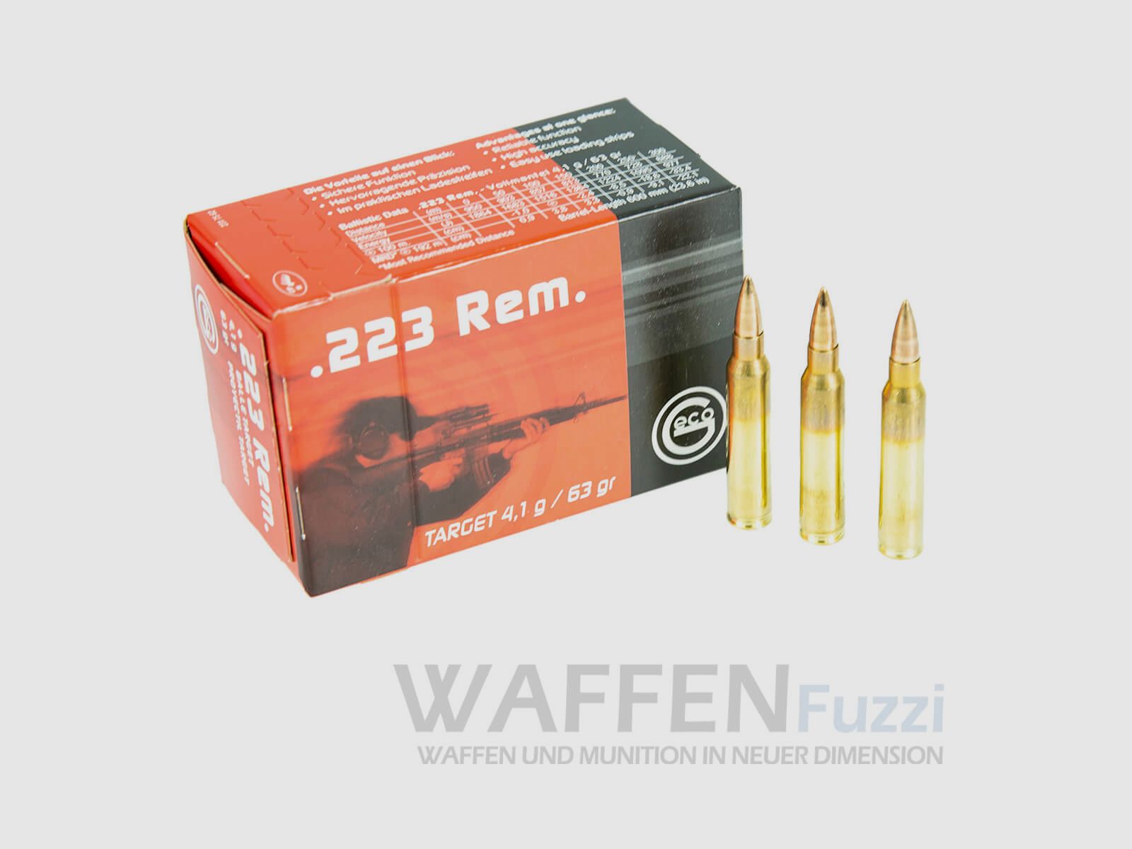 Geco cartridges .223 Rem. full metal jacket target 63gr.