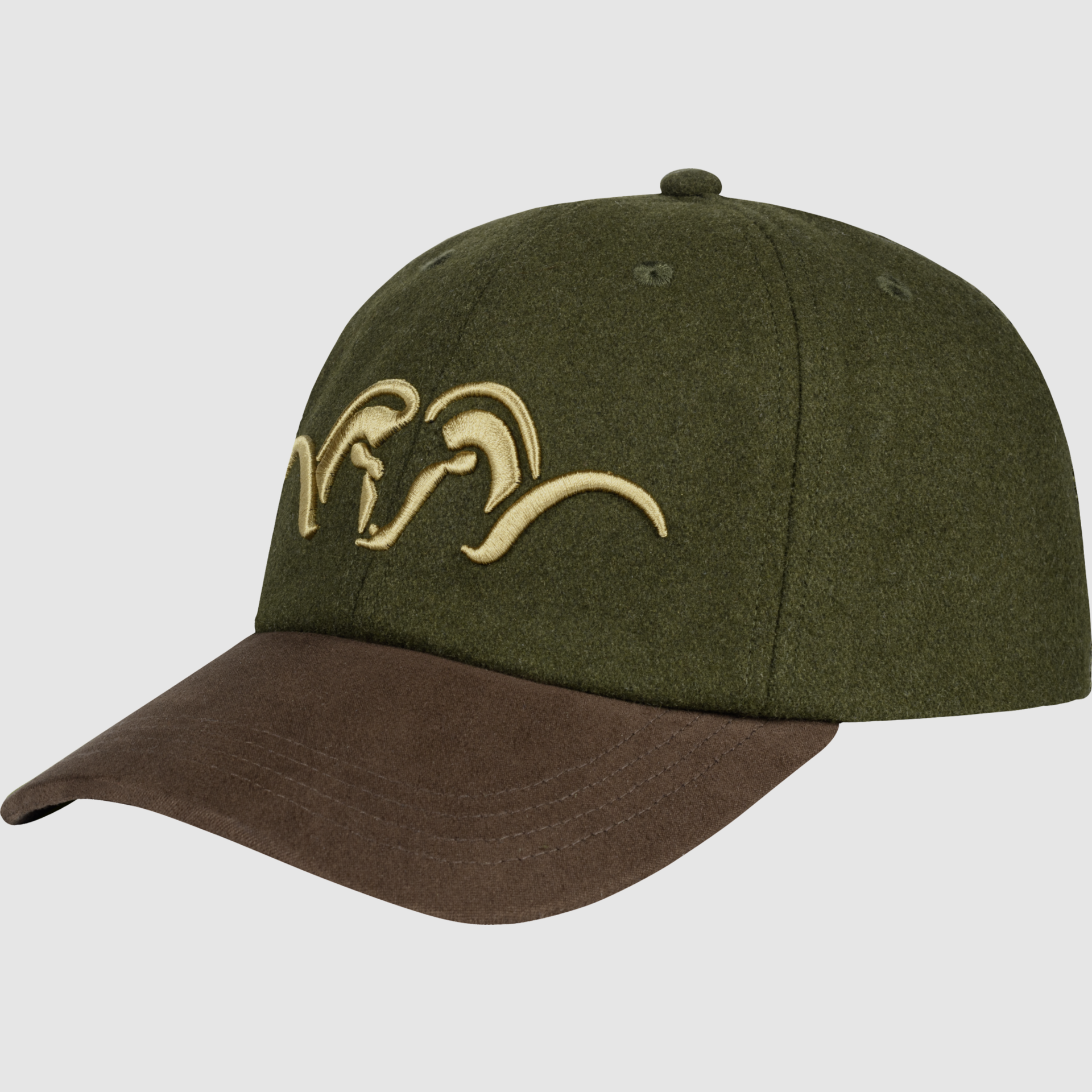 Blaser gorra de fieltro y ante verde oliva oscuro/marrón oscuro, imagen 1 de 4