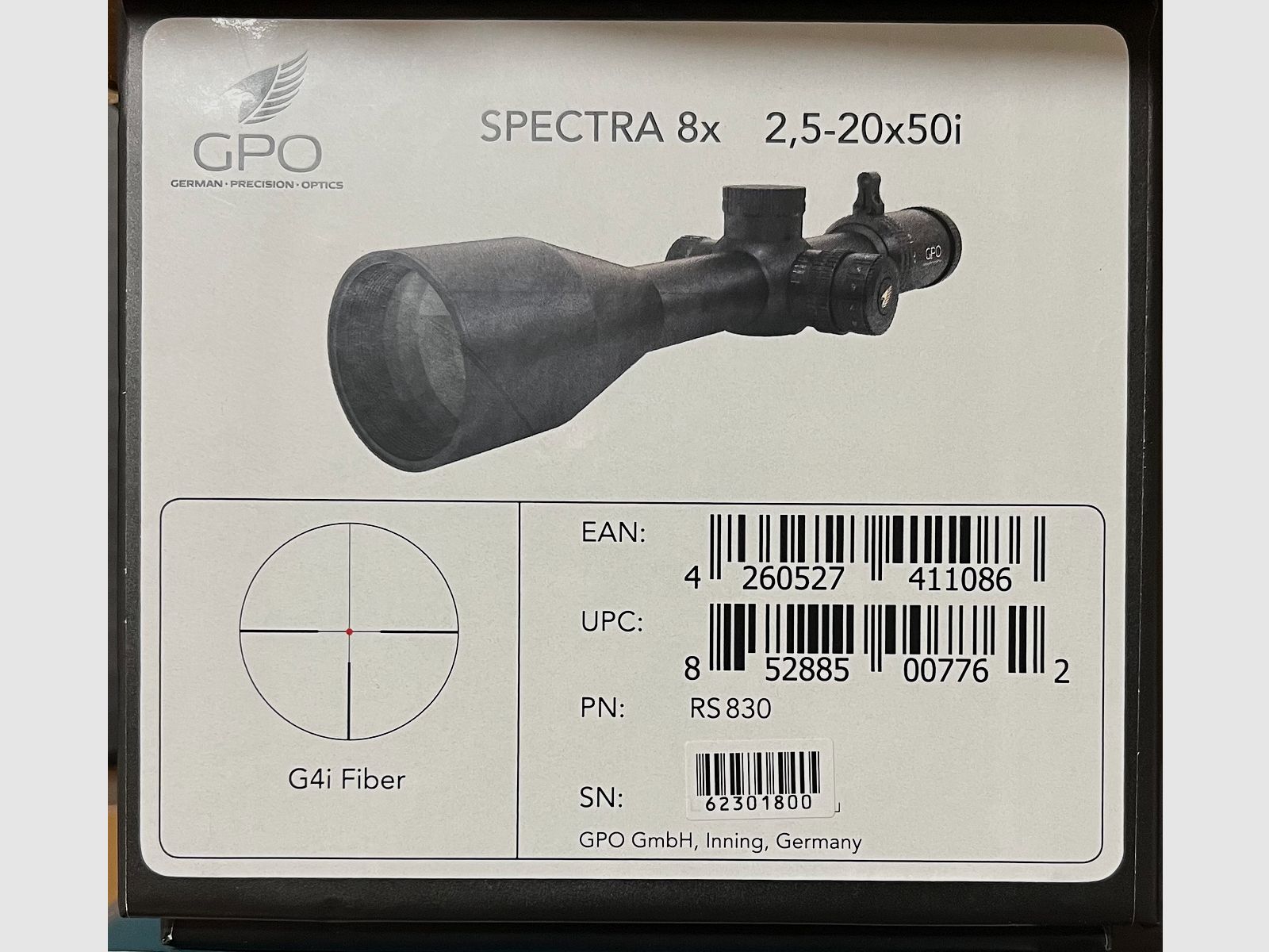 GPO Spectra 2,5-20x50 mit Leuchtpunkt Zielfernrohr 