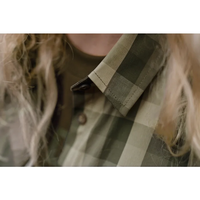 Camisa de mujer Harkila Akeena L/S - Forest night check (112160200), imagen 3 de 7