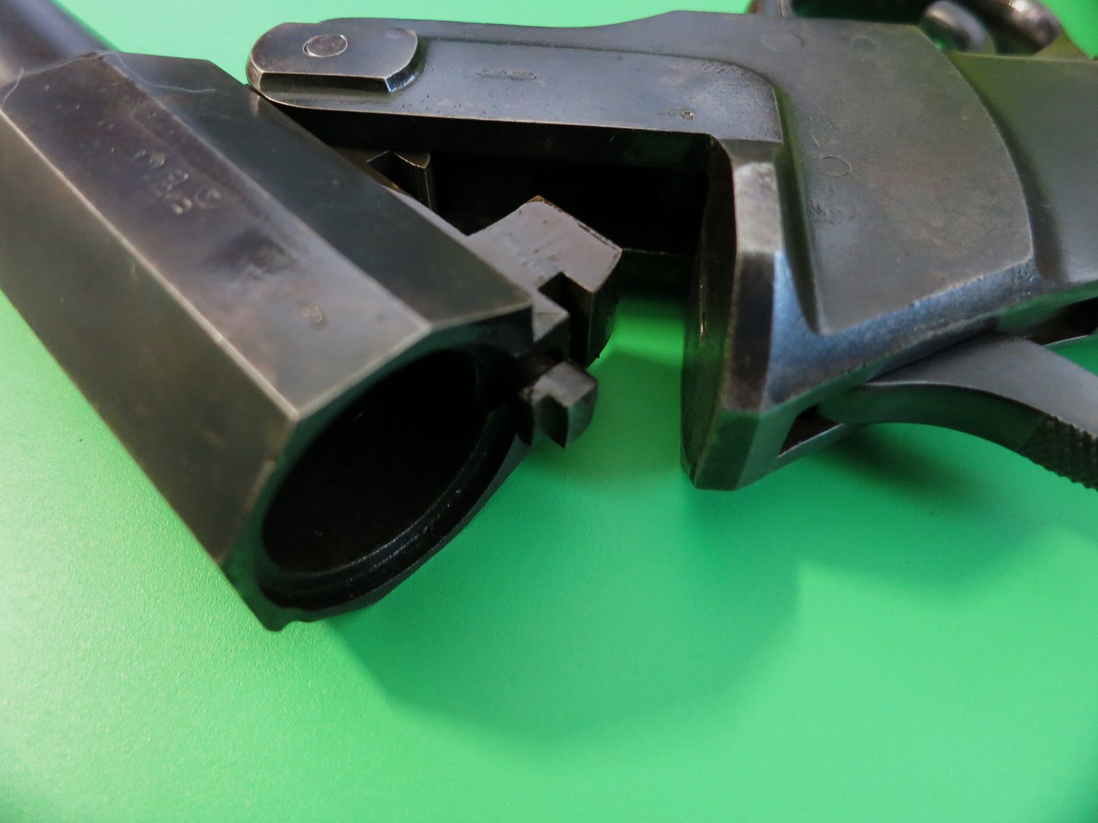 Signalpistole J.G. Anschütz Modell Hebel, Kal. 4, originale Lang-Version, Sammlerrarität    #4