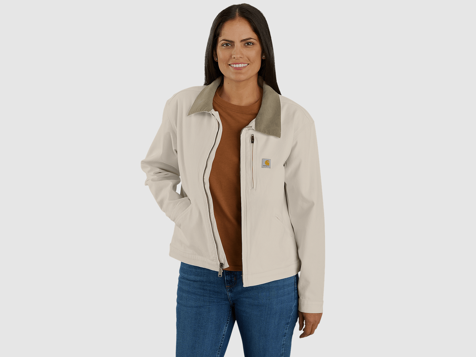 Carhartt Iconic Crawford Detroit Jacket Women Natural XS
