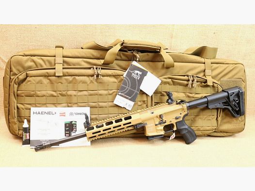 Haenel CR223 in Farbe Sand, inkl. Tasmanian Tiger Rifle Bag, sofort lieferb .223Rem
