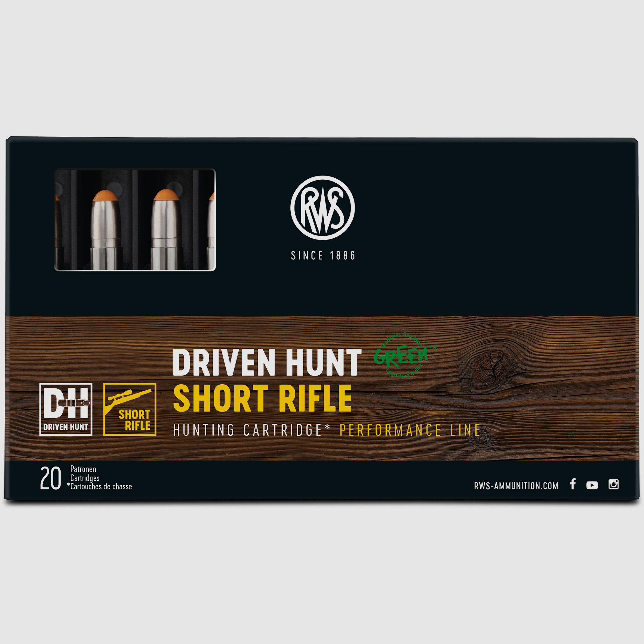 RWS .308Win. DrivenHunt 9,7g ShortRifle bleifrei