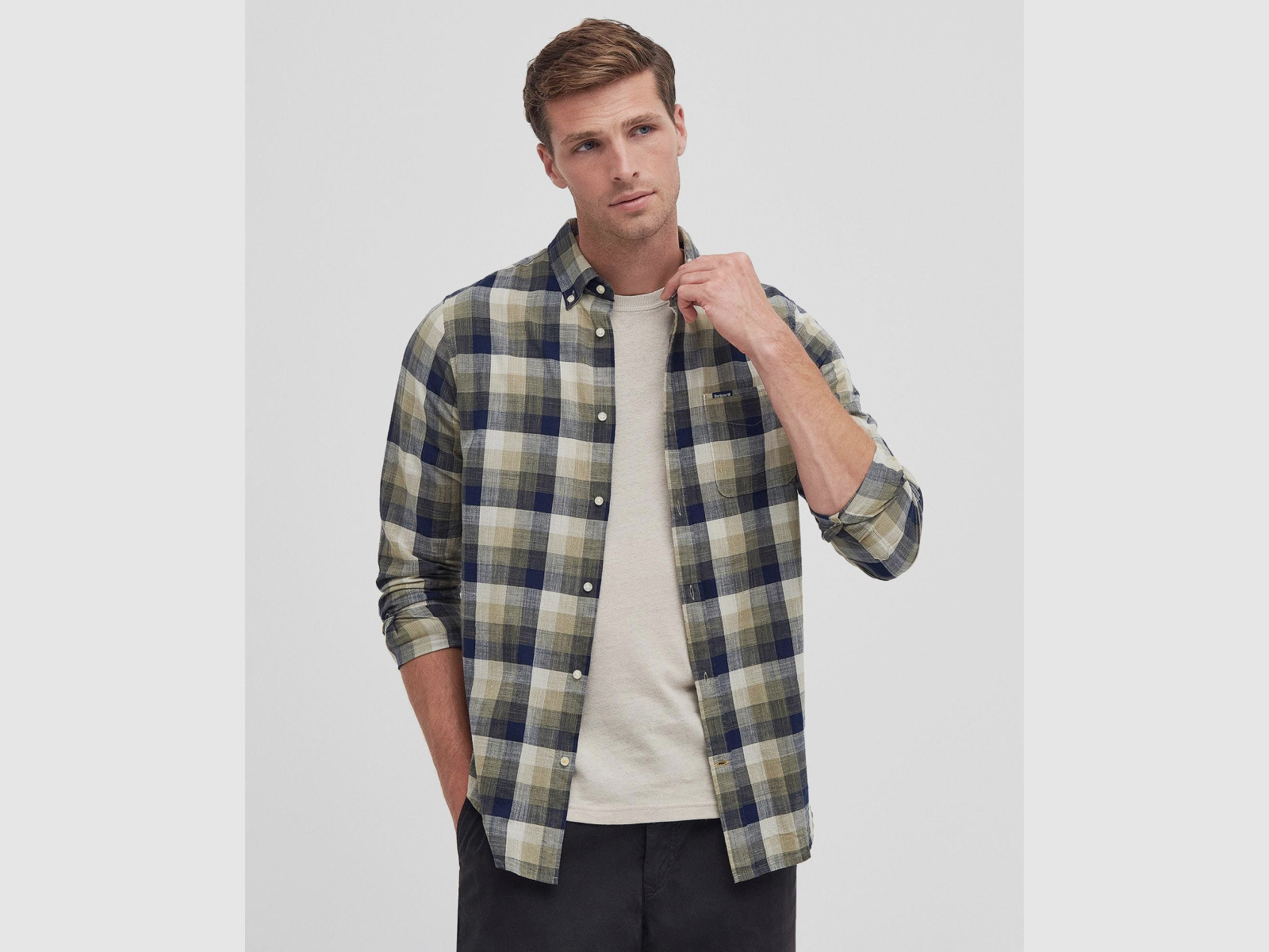 BARBOUR Hillroad Tailored Shirt Olijf