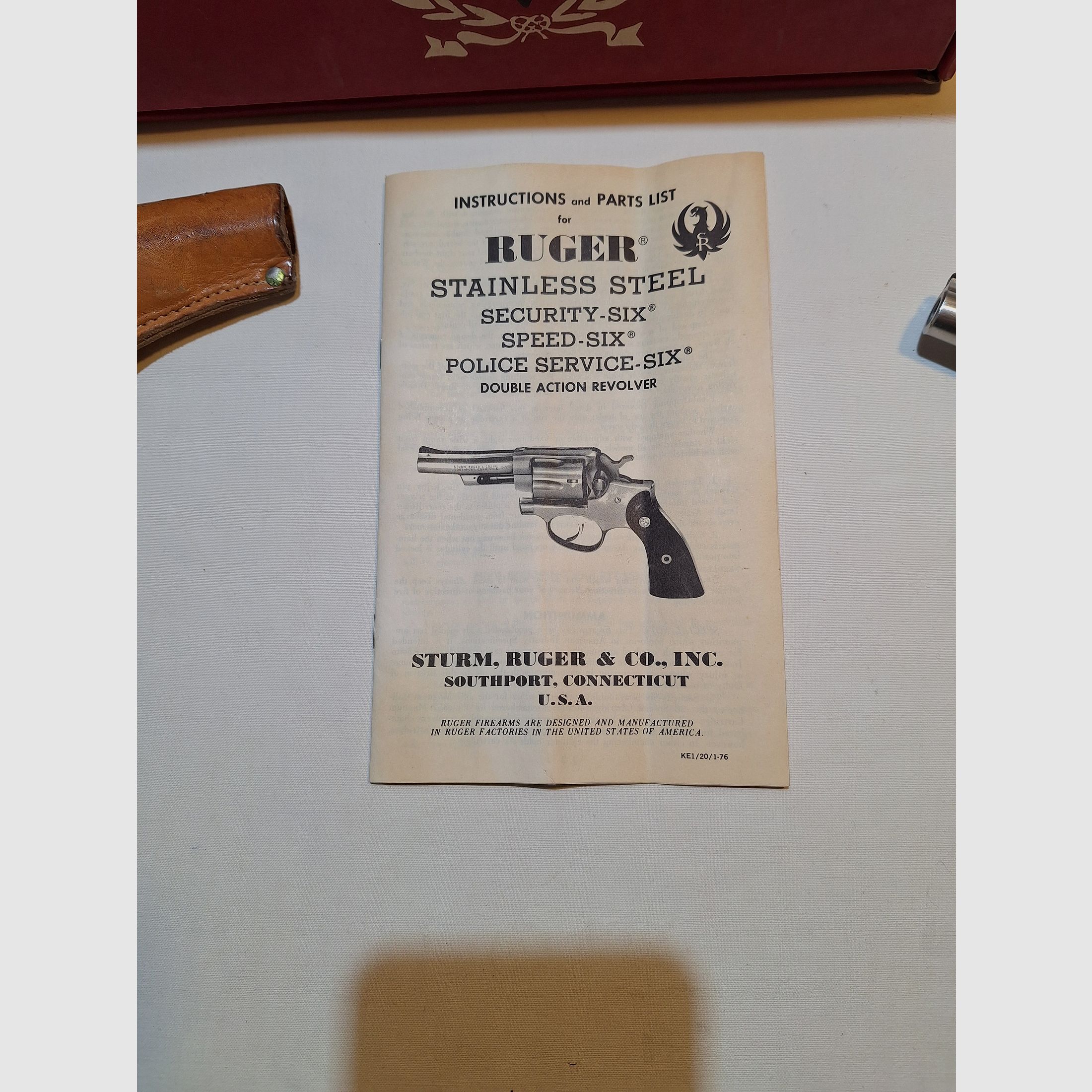 Ruger, stainless steel revolver