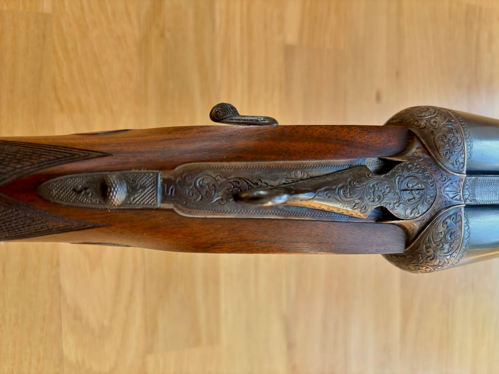 Grulla Seitenschloss Querflinte - Modell 215 - Cal. 12/70 - ejecución de alta calidad - año de fabricación 1977