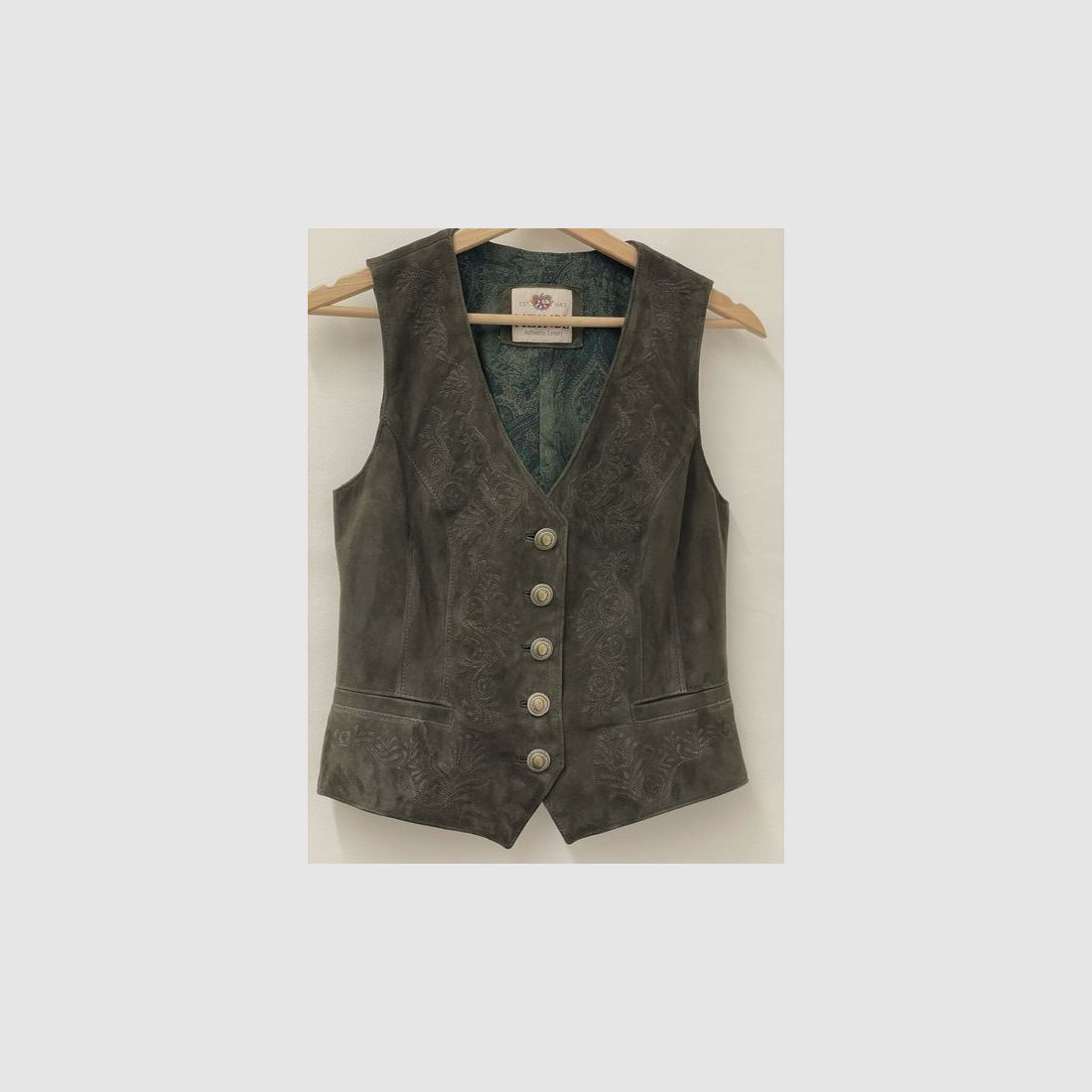 Meindl Clementine Damen Lederweste in Racing Green, Bild 1 von 2
